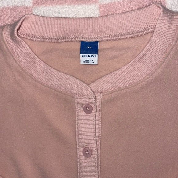 Old Navy Microfleece Henley Lounge Sweatshirt - Picture 3 of 8